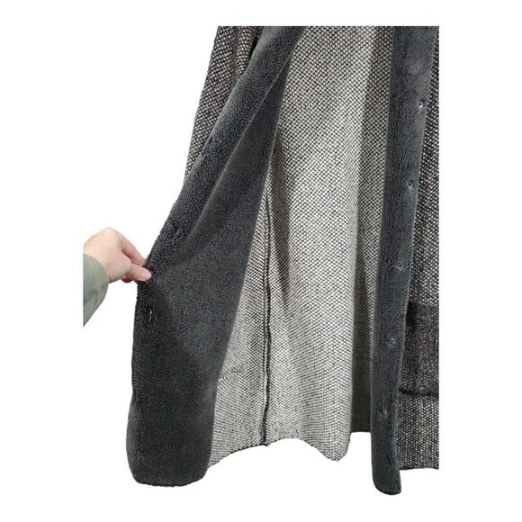 J. Jill Women's Long Button-Down Gray/Black Tweed Cardigan Sweater Pockets Sz XS - Picture 9 of 14